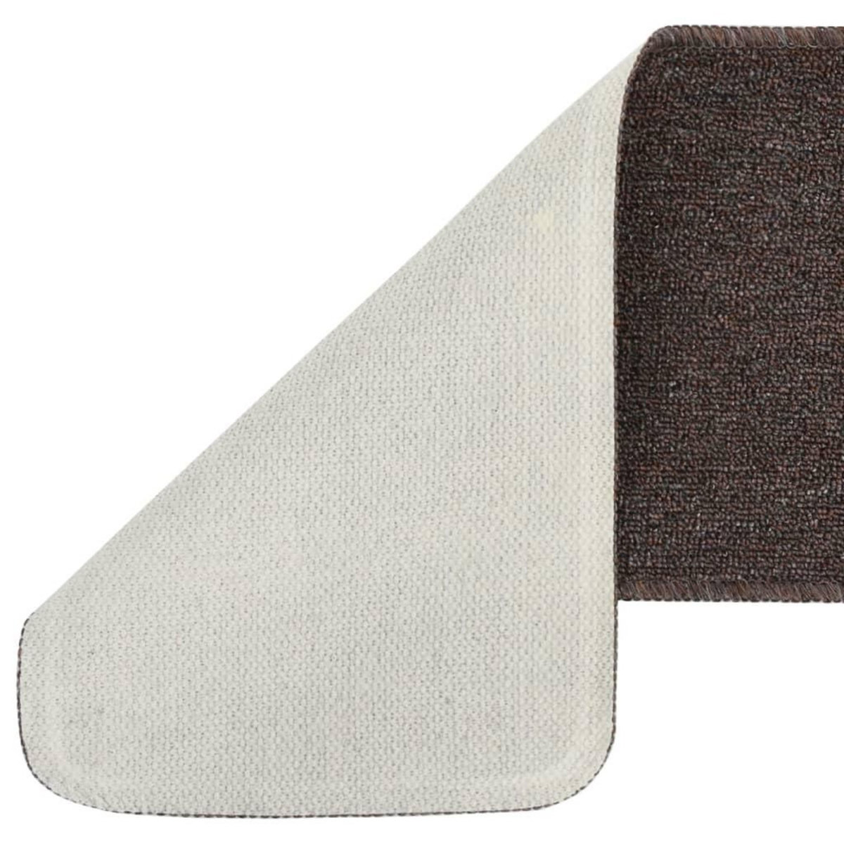 VIDAXL Tapis escalier antiderapants 15pcs 75x20cm Marron Rectangulaire