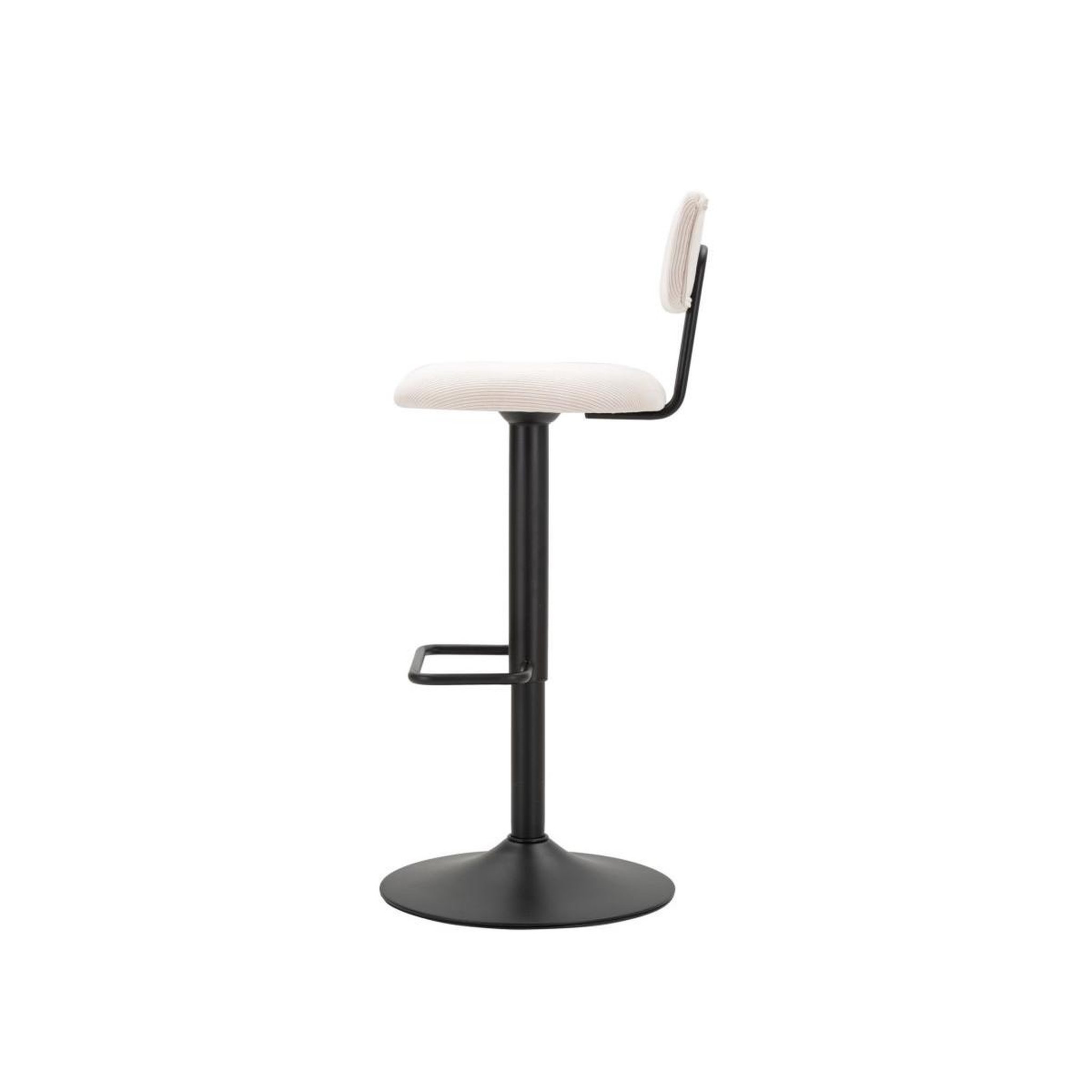 Voir la diapositive 4 : Paris Prix Lot de 2 chaises de bar réglable  destiny  85-105cm noir & blanc