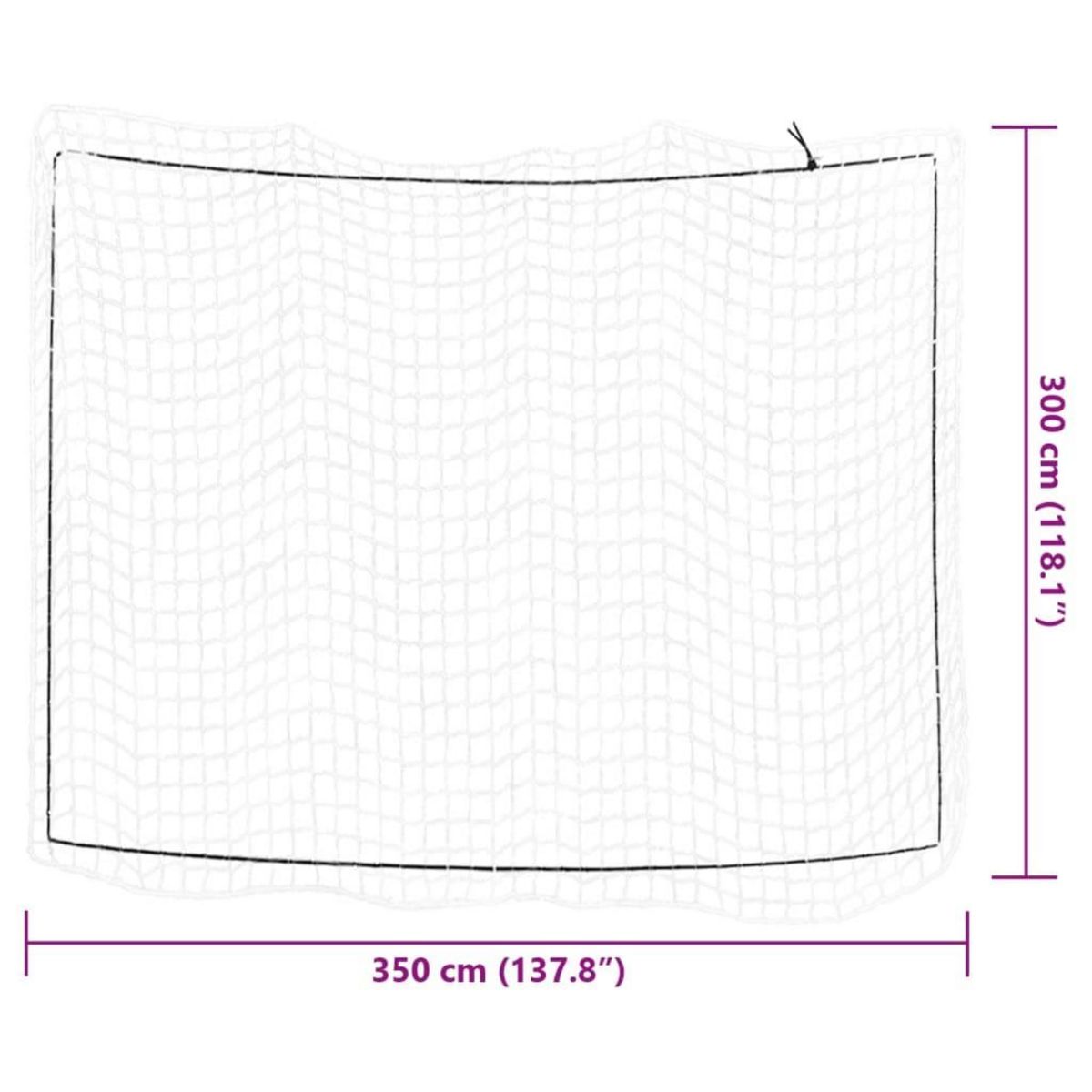VIDAXL Filet pour remorque avec corde elastique blanc 3,5x3 m PP