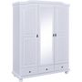 Voir la diapositive 6 : Armoire rustique en pin massif 3 portes  3 tiroirs L104cm BASTIAN