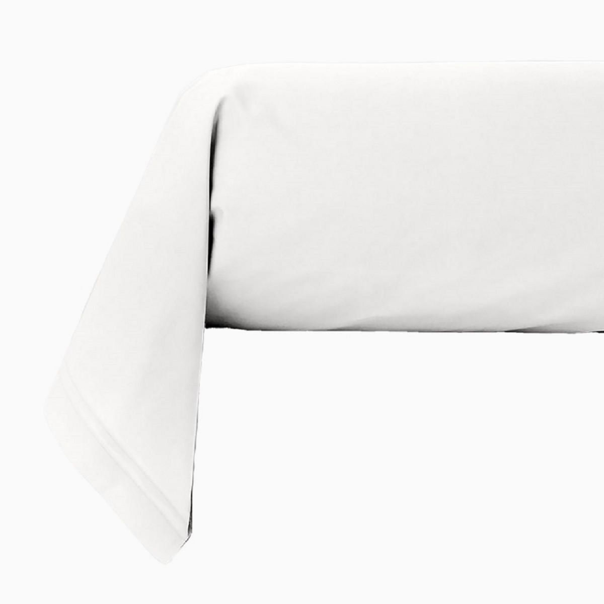 FUTURE HOME Taie traversin en coton 57 fils unie blanc blanc 85x185cm