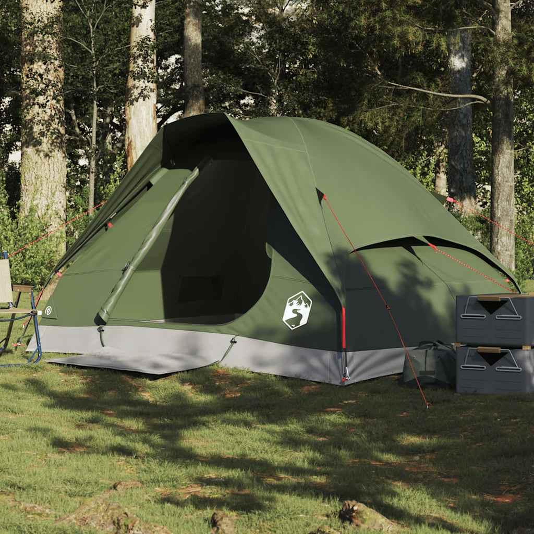 VIDAXL Tente de camping a dome 2 personnes vert olive impermeable