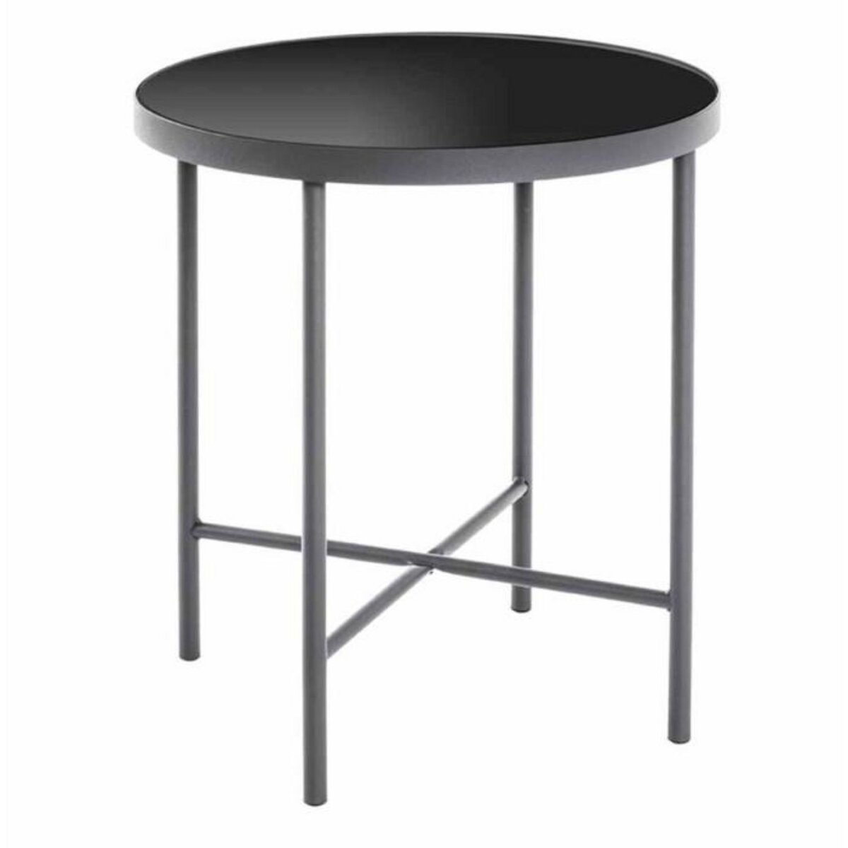Paris Prix Table d'Appoint Design  Laila  47cm Noir