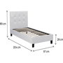 Voir la diapositive 3 : Habitat et Jardin Lit simple en pvc  Julia  - 90 x 190 cm - Blanc