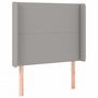 Voir la diapositive 4 : VIDAXL Tete de lit a LED Gris clair 103x16x118/128 cm Tissu