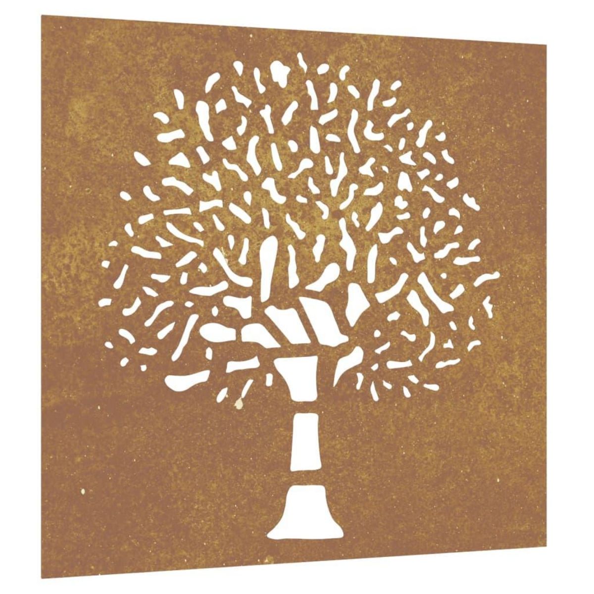 VIDAXL Decoration murale jardin 55x55 cm acier corten design d'arbre