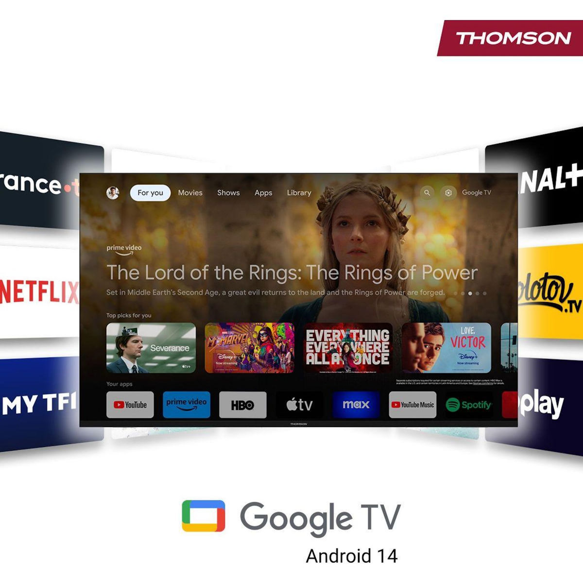 THOMSON Passerelle multimédia 245 Box 4K avec Google TV