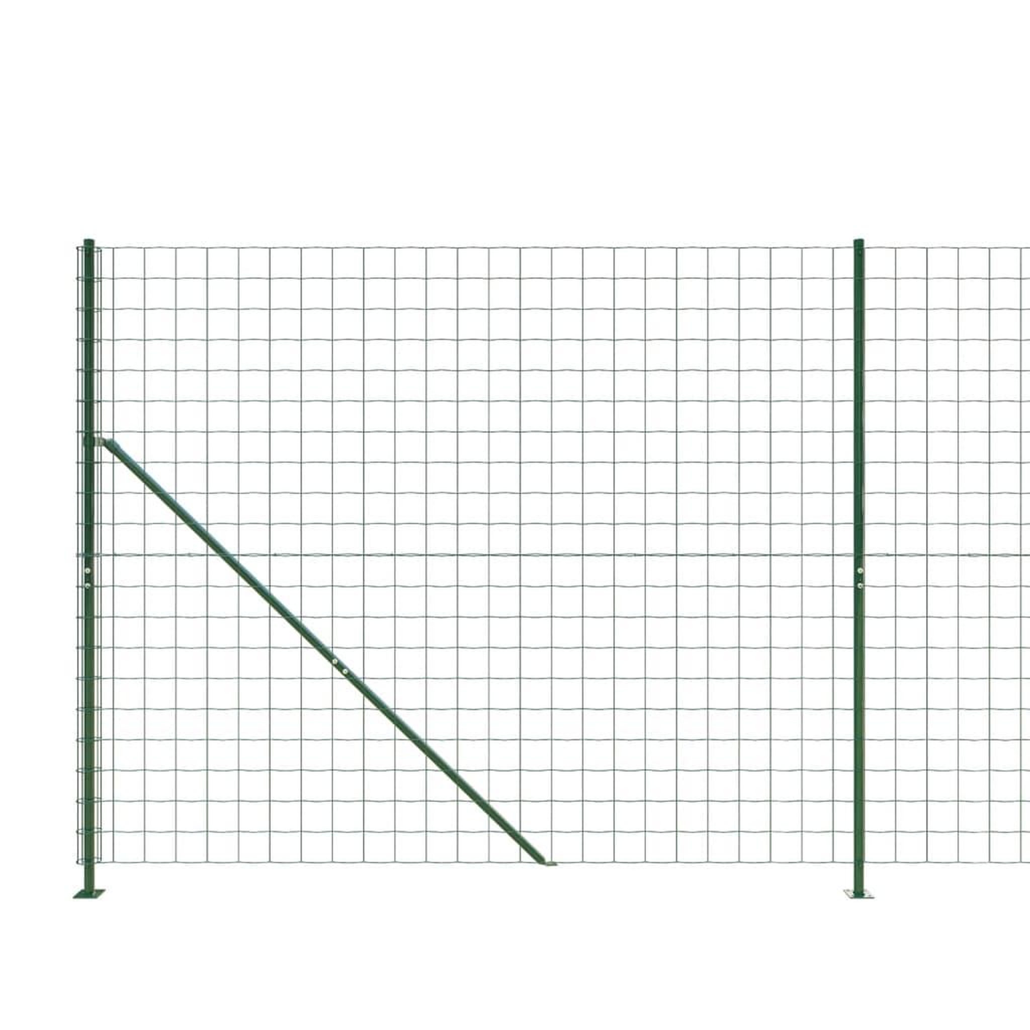 Voir la diapositive 4 : VIDAXL Cloture en treillis metallique avec bride vert 1,4x25 m