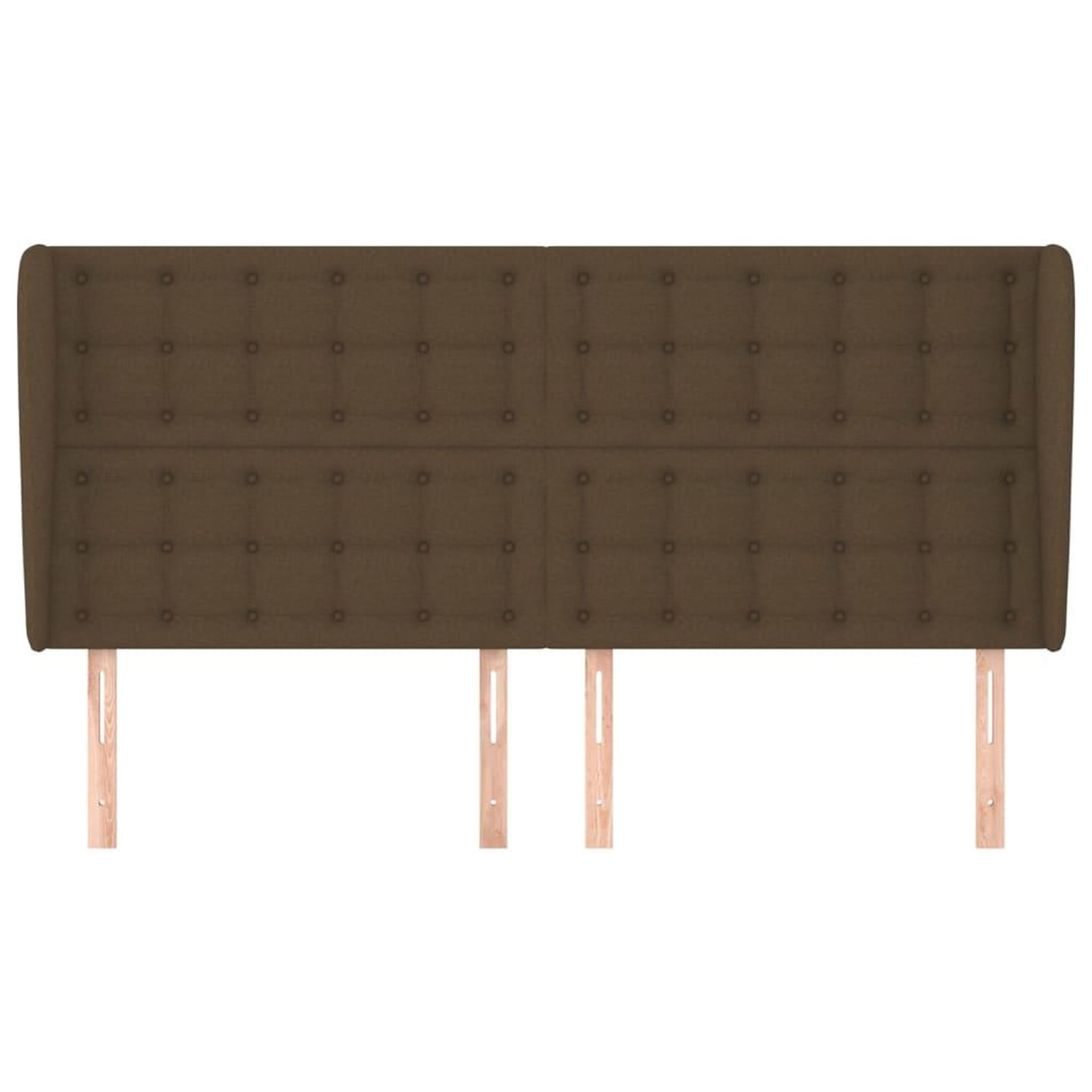 Voir la diapositive 3 : VIDAXL Tete de lit avec oreilles Marron fonce 183x23x118/128 cm Tissu