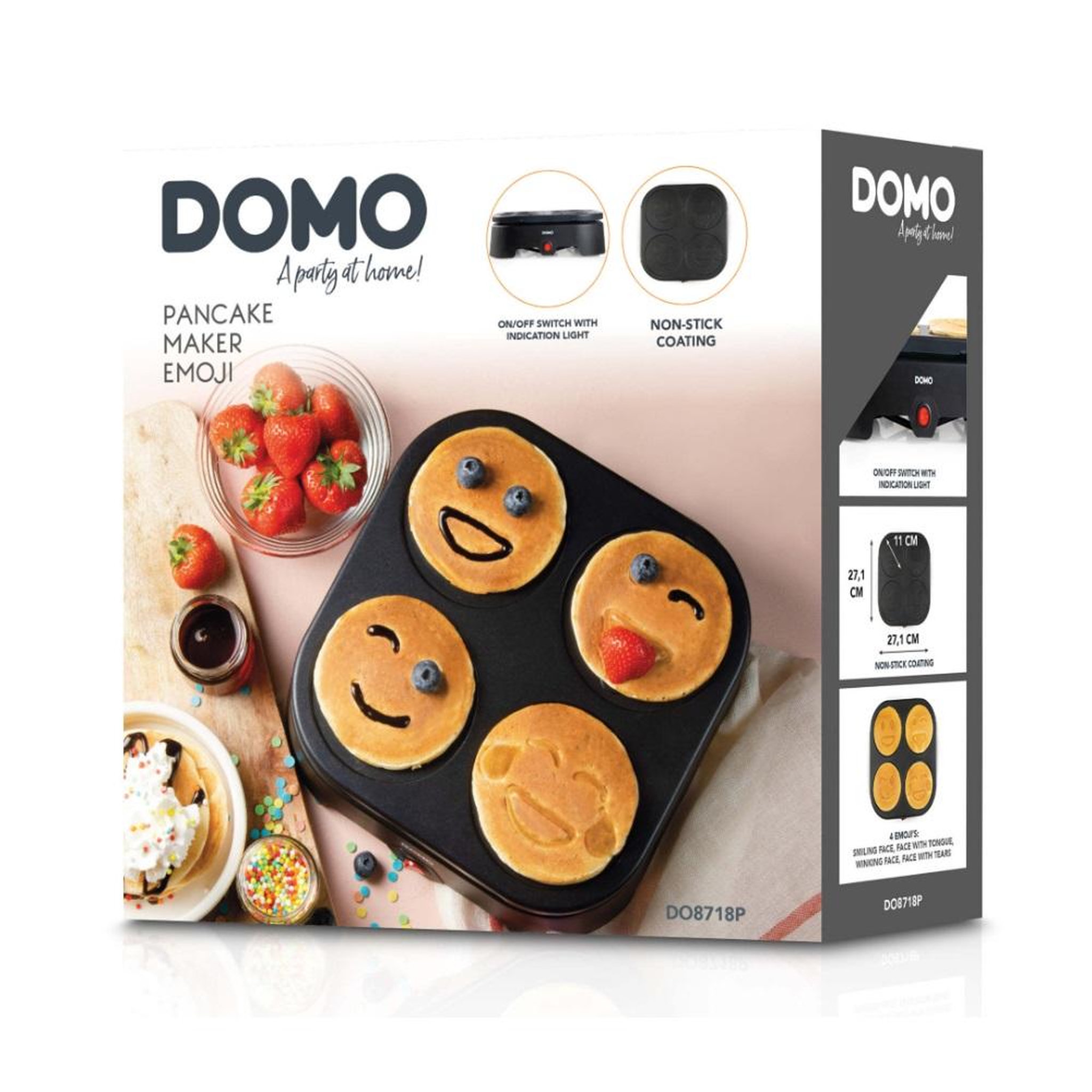 Voir la diapositive 4 : Domo Crêpière 1500w 4x11cm - DO8718P