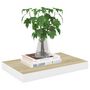Voir la diapositive 3 : VIDAXL Etageres flottantes 4 pcs chene et blanc 50x23x3,8 cm MDF