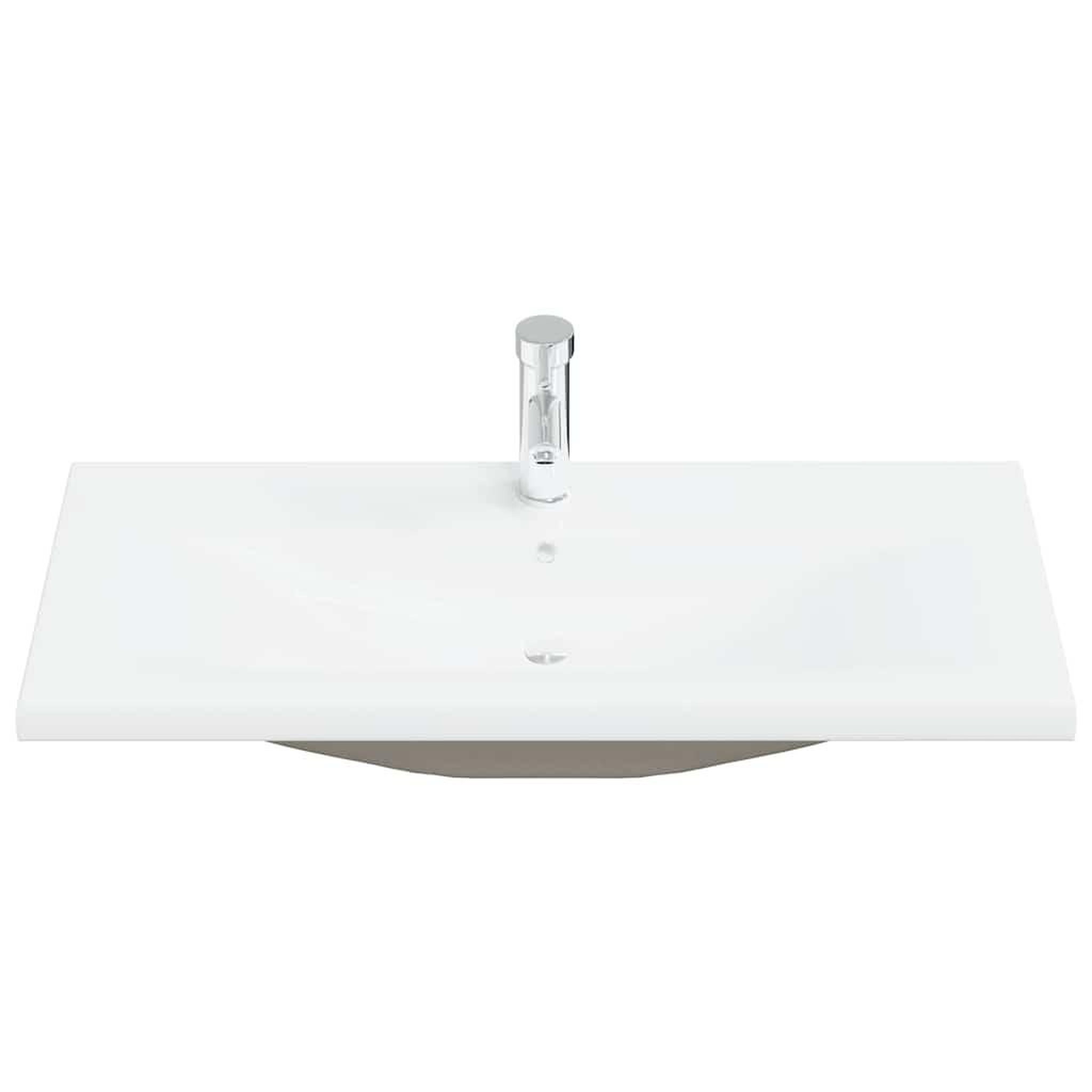 Voir la diapositive 3 : VIDAXL Lavabo encastre avec robinet 91x39x18 cm ceramique blanc
