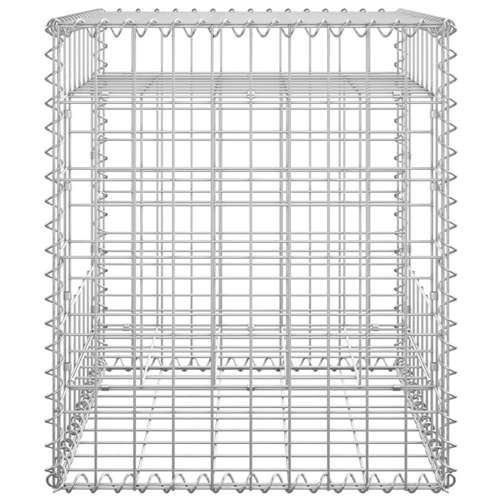 Voir la diapositive 5 : VIDAXL Poteaux a panier de gabion 2 pcs 50x50x60 cm Fer