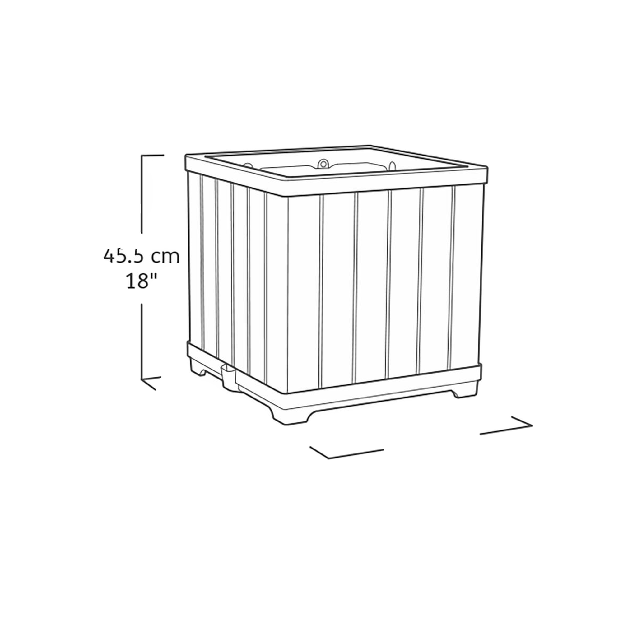 Voir la diapositive 2 : Keter Pot de fleurs Keter 262635 caractéristique en bois