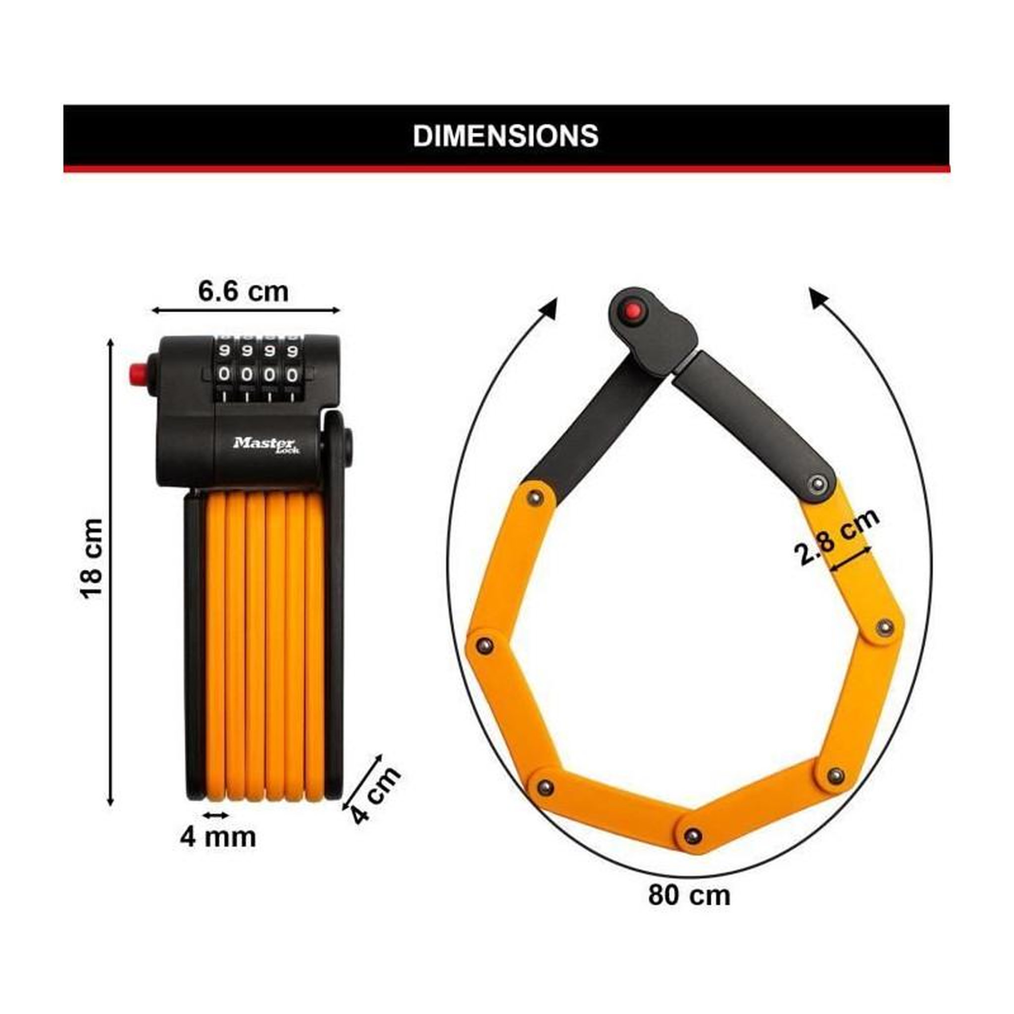 Voir la diapositive 6 : Master lock Antivol Vélo a Code - MASTER LOCK - 8336EURDPRO - Acier Trempé, Combinaison Programmable, Support Inclus