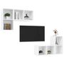 Voir la diapositive 3 : VIDAXL Meubles TV muraux 4 pcs Blanc brillant Bois d'ingenierie