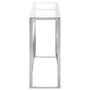 Voir la diapositive 3 : VIDAXL Table console argente acier inoxydable et verre trempe