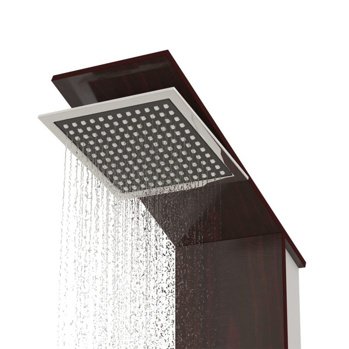 VIDAXL Systeme de panneau de douche Verre Marron