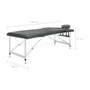 Voir la diapositive 6 : VIDAXL Table de massage 2 zones Cadre en aluminium Anthracite 186x68cm