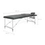 Voir la diapositive 6 : VIDAXL Table de massage 2 zones Cadre en aluminium Anthracite 186x68cm