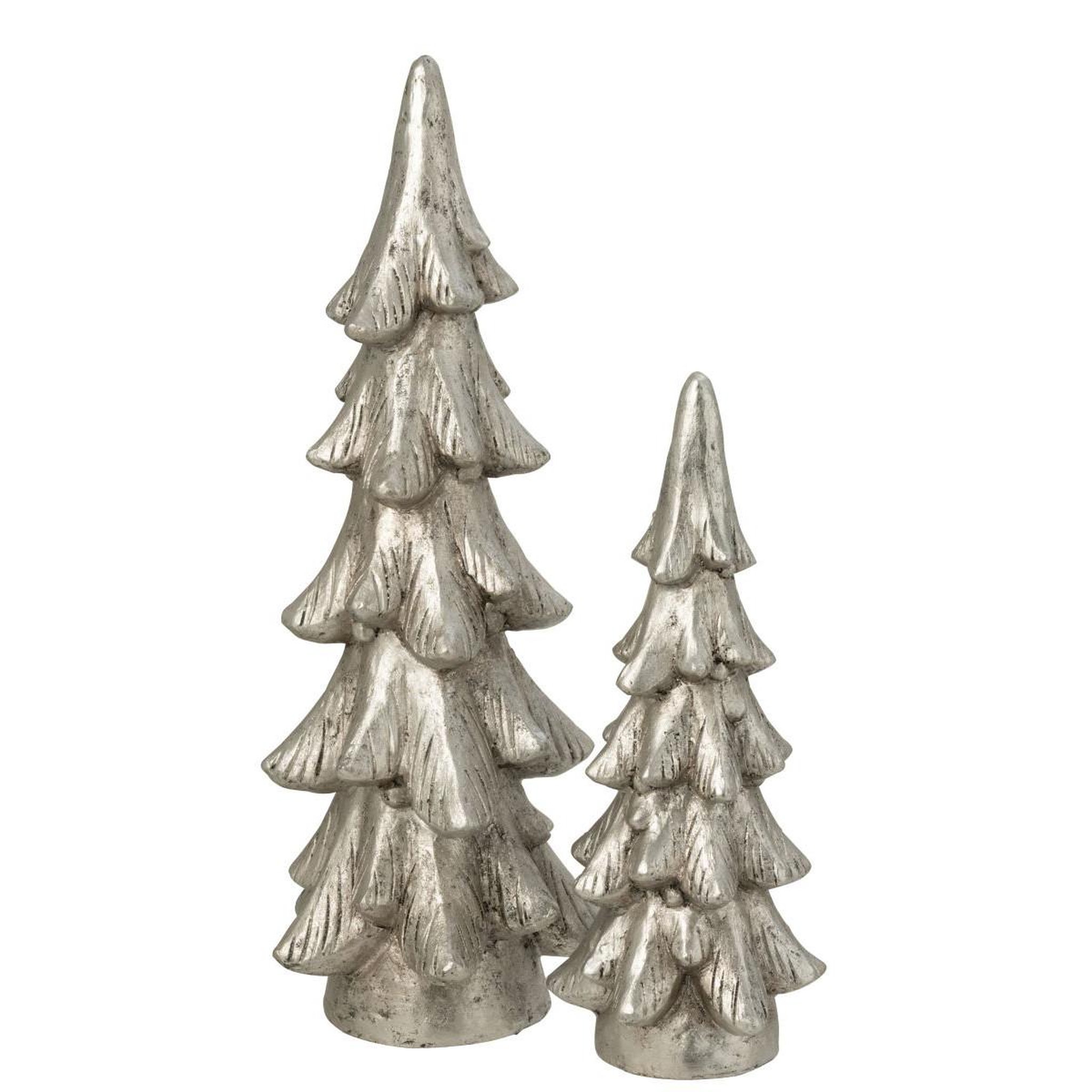 Voir la diapositive 2 : J-LINE Sapin de noël sur socle  party  51cm argent