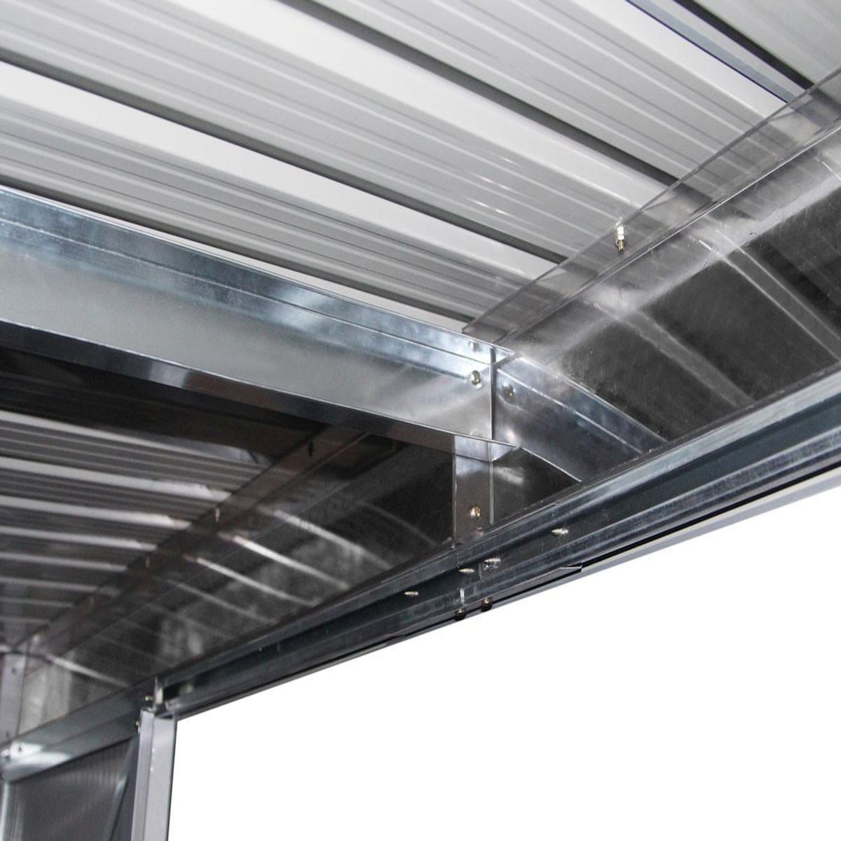 Habitat et Jardin Abri de jardin métal toit plat  Texas  - 6,29 m² - Gris