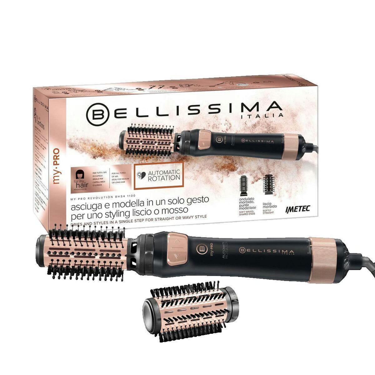 BELLISSIMA Brosse soufflante à air chaud Bellissima avec revêtement céramique et ionique