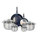 ELO Ensemble de 2 Poêles de cuisson 20 et 28 cm et 4 faitouts 12, 14, 20 et 24 cm Elo Prima Brillant