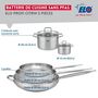 Voir la diapositive 2 : ELO Ensemble de 3 Poêles de cuisson 24, 28 et 32 cm et 2 faitouts 12 et 20 cm Elo Profi Citrin