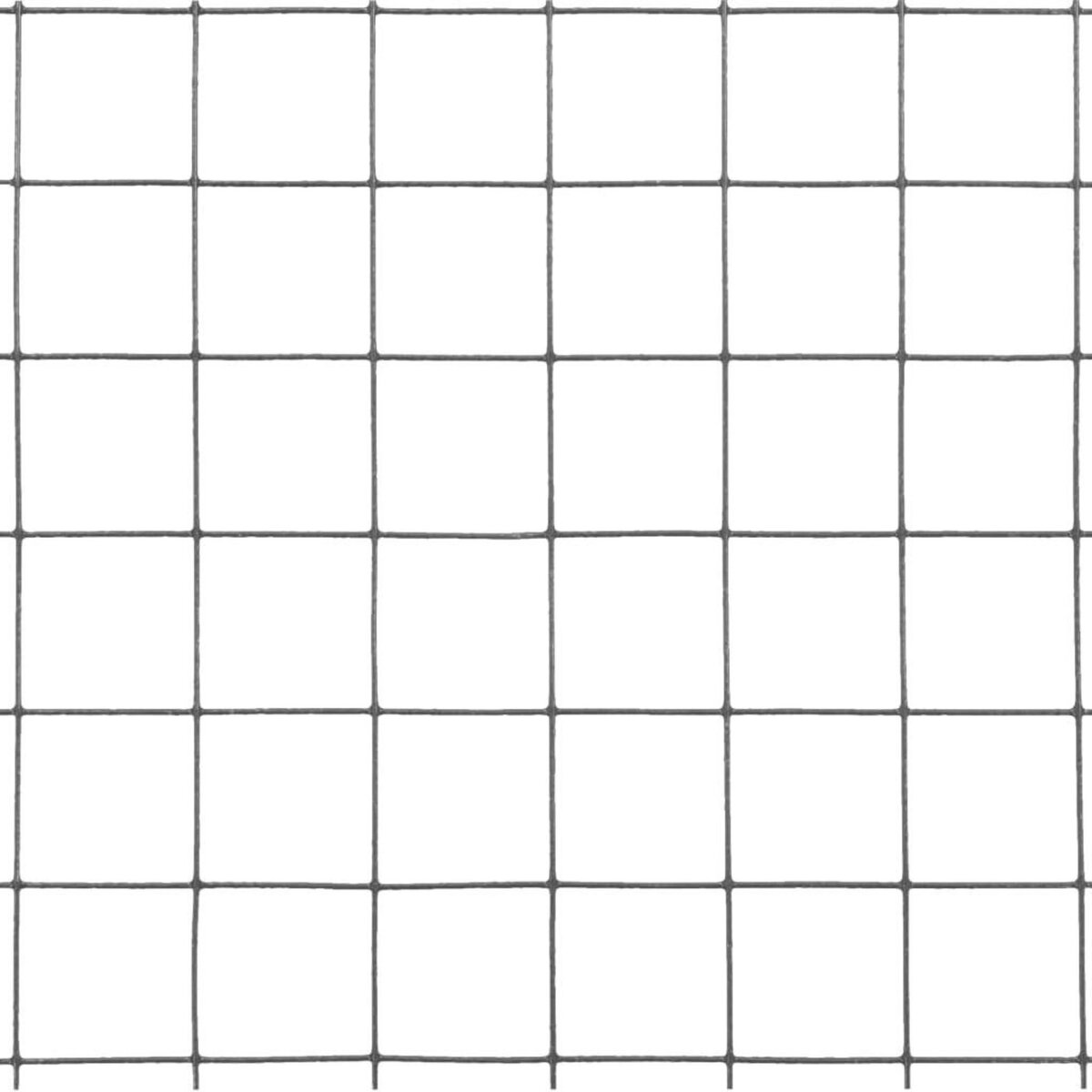 VIDAXL Grillage acier avec revetement en PVC 25x0,5 m gris