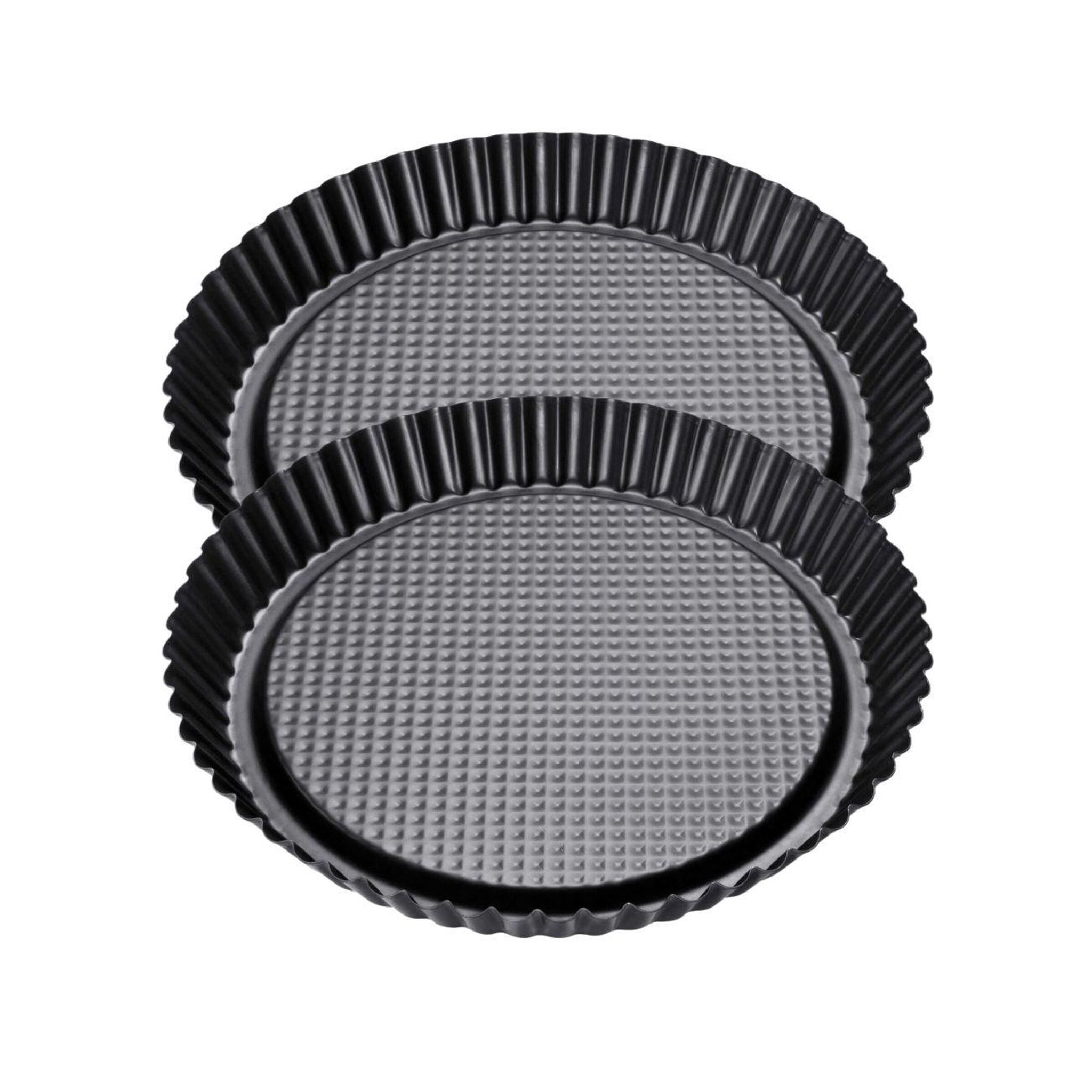 ZENKER Ensemble de 2 moules à tarte renversée 28 cm zenker black metallic