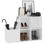 Voir la diapositive 4 : VIDAXL Armoire a chaussures d'entree blanc bois d'ingenierie