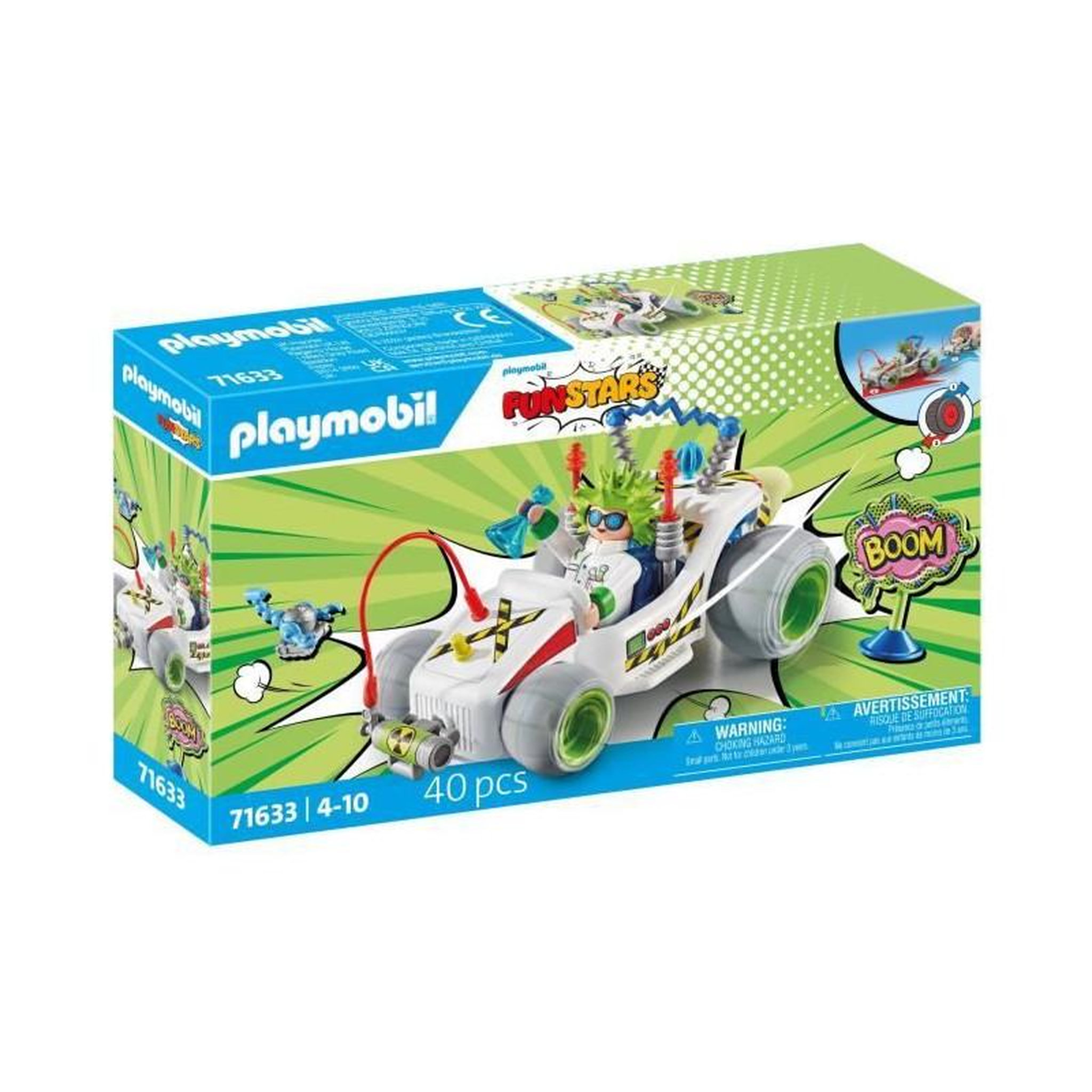 PLAYMOBIL PLAYMOBIL 71633 Chercheur et kart, Funstars, 40 pieces, des 4 ans