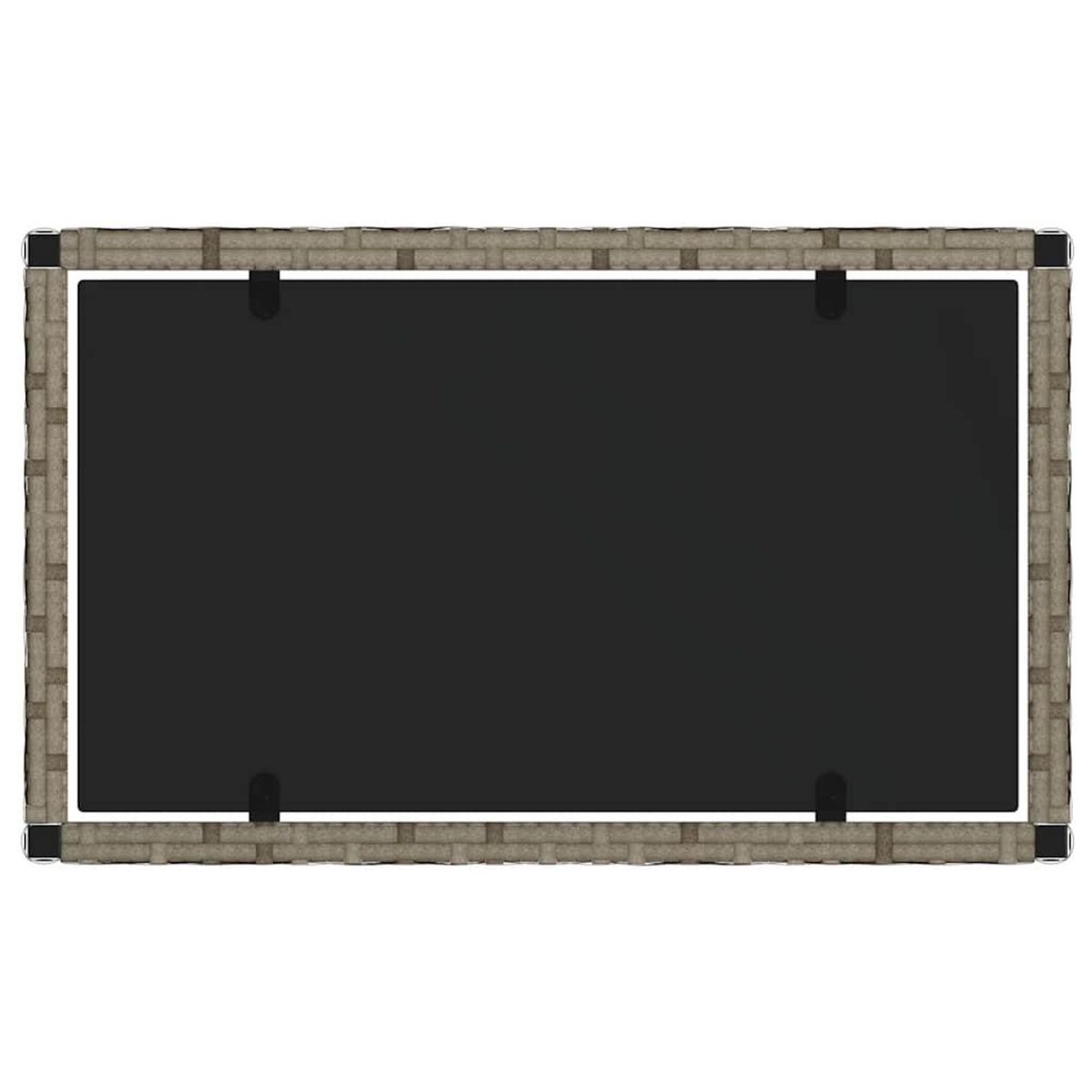 VIDAXL Salon de jardin 4 pcs avec coussins Gris Resine tressee