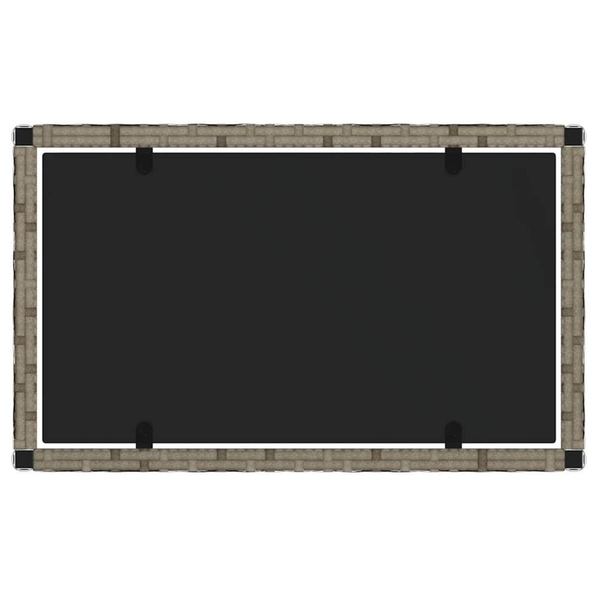 VIDAXL Salon de jardin 4 pcs avec coussins Gris Resine tressee