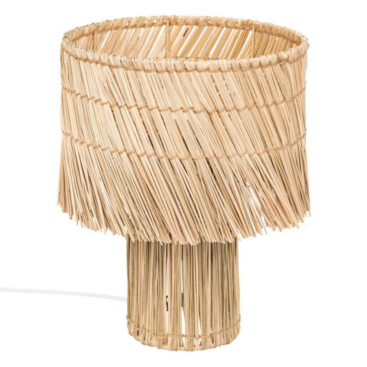 ATMOSPHERA Lampe à Poser en Roseau  Yoni  34cm Naturel