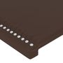Voir la diapositive 5 : VIDAXL Tete de lit a LED Marron 100x5x78/88 cm Similicuir