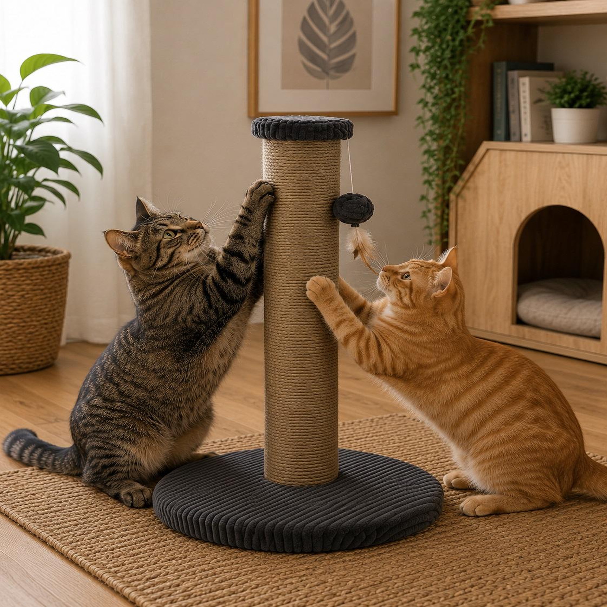 Voir la diapositive 4 : Eden Arbre a chat riba griffoir design avec base rembourrée 60cm