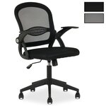 IDIMEX Chaise de bureau ergonomique EREN réglable en tissu mesh. Coloris disponibles : Noir, Gris