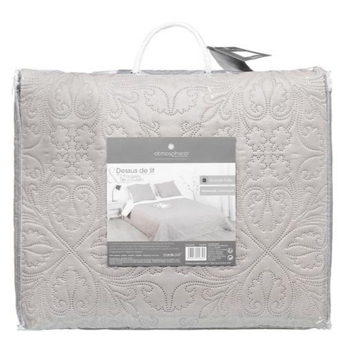 ATMOSPHERA Dessus de lit et 2 taies Arabesque - 260 x 240 cm.