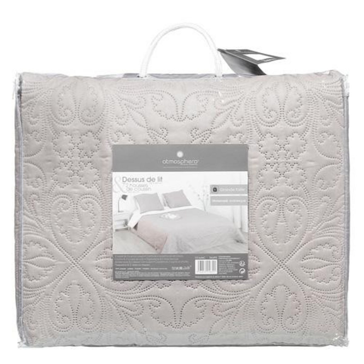 ATMOSPHERA Dessus de lit et 2 taies Arabesque - 260 x 240 cm.