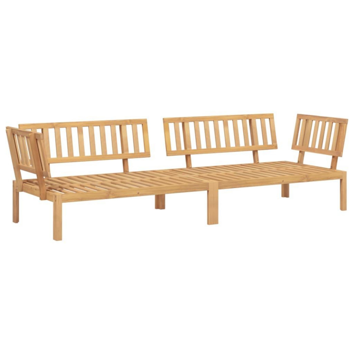 VIDAXL Canapes d'angle palette de jardin 2 pcs bois massif d'acacia