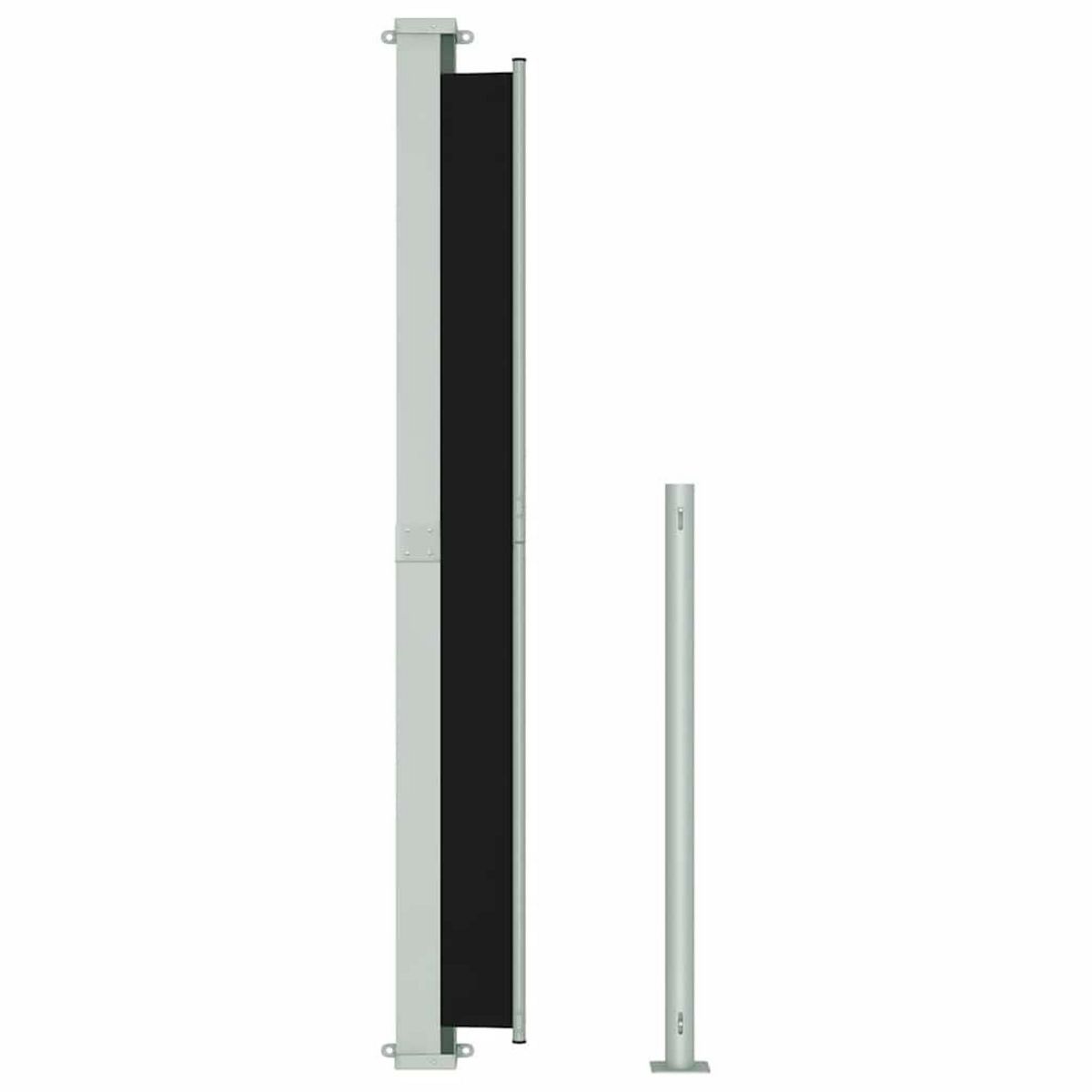 VIDAXL Auvent lateral retractable de patio 180x500 cm Noir