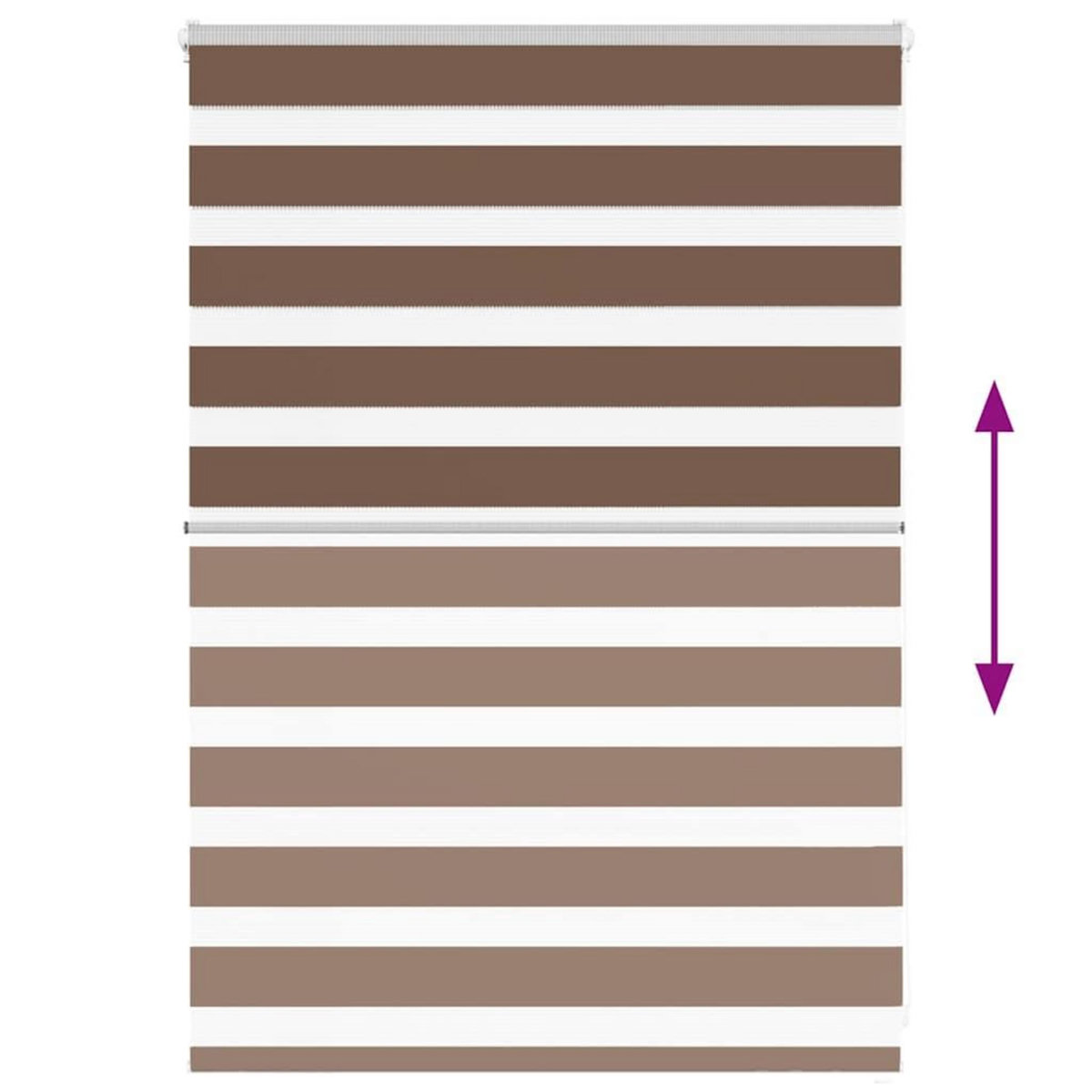 VIDAXL Store zebre marron 105x100cm largeur du tissu 100,9cm polyester