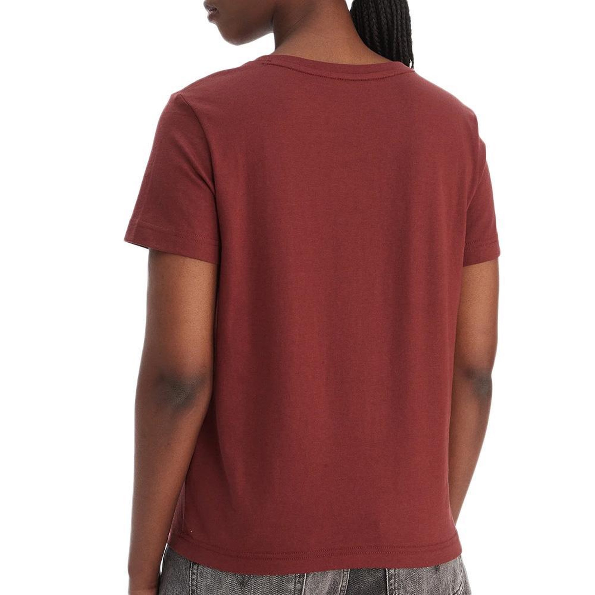 Voir la diapositive 2 : CALVIN KLEIN JEANS T-Shirt Marron Femme Calvin Klein Jeans Archive LV047B205G