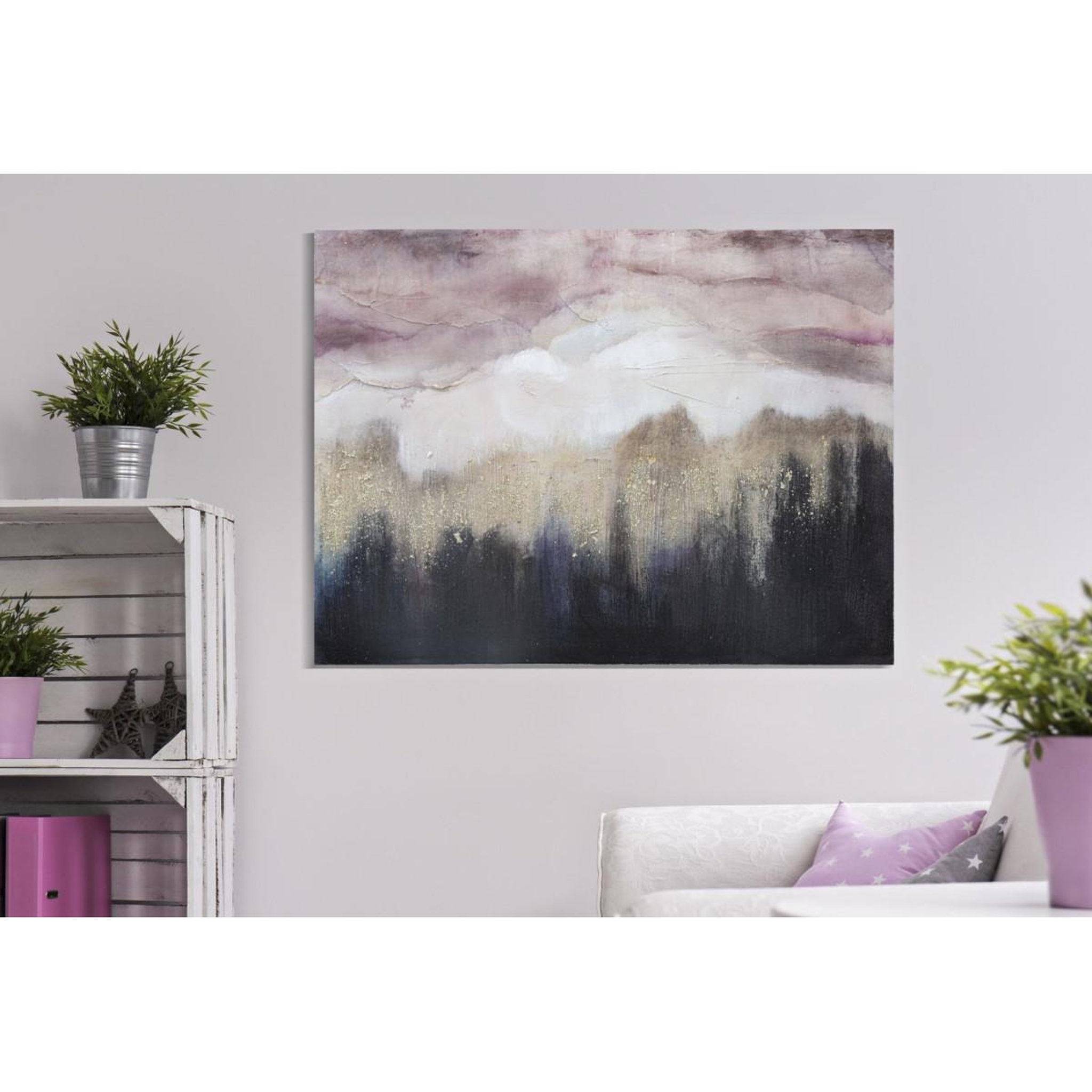 Voir la diapositive 5 : Paris Prix Toile peinture déco  mountain  60x80cm multicolore