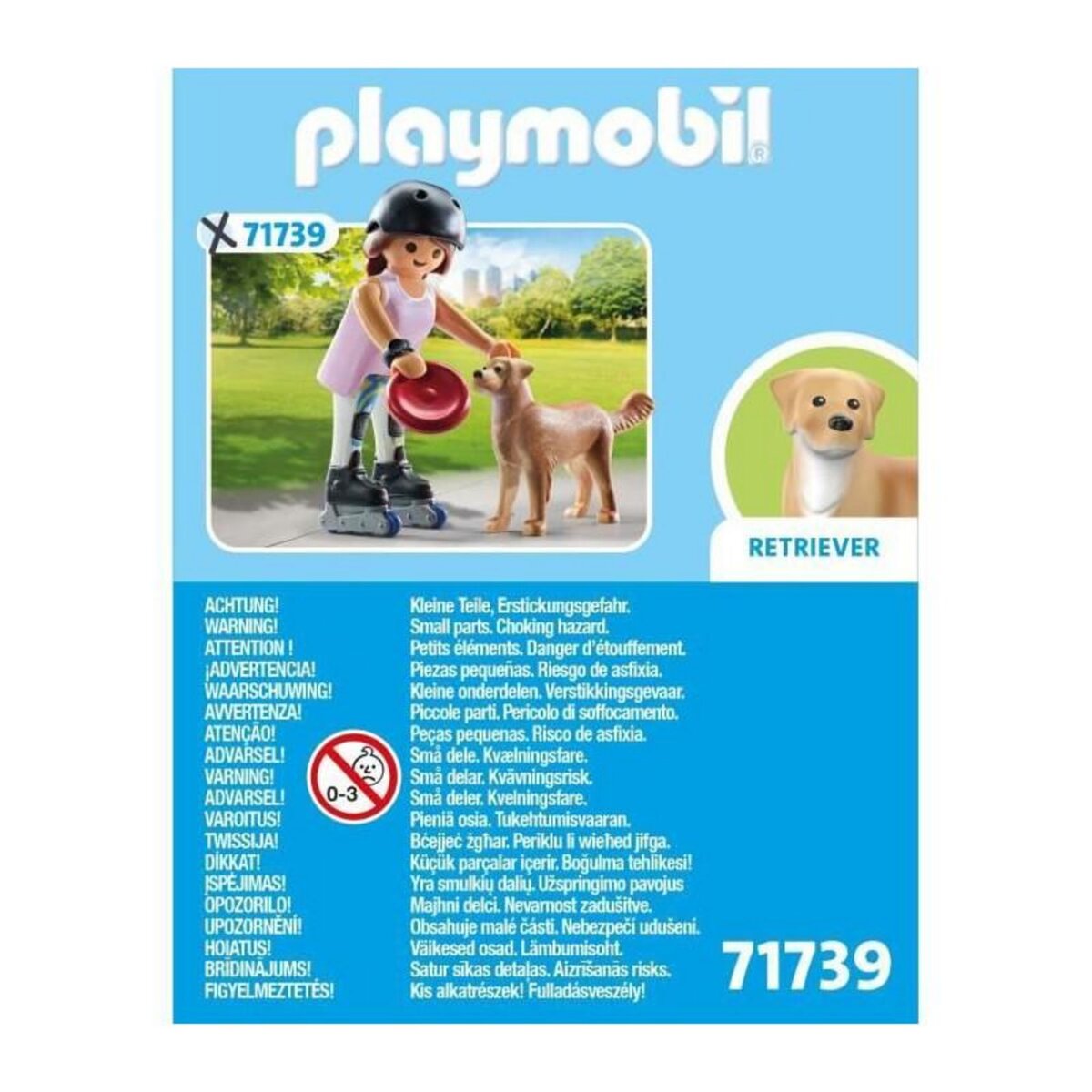 PLAYMOBIL 71739 Jeune fille rolleuse avec Retriever
