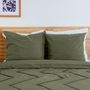 Voir la diapositive 2 : COTE DECO Housse de couette 260x240 KAYL + 2 taies 100% coton lavé 52 fils