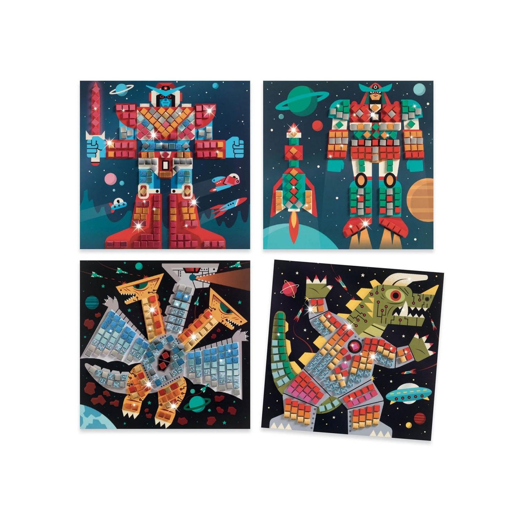 Voir la diapositive 4 : Djeco Collages Mosaiques Space battle