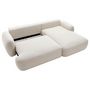 Voir la diapositive 6 : BEST MOBILIER Berenice - canapé d'angle droit 4 places convertible avec coffre en tissu bouclette